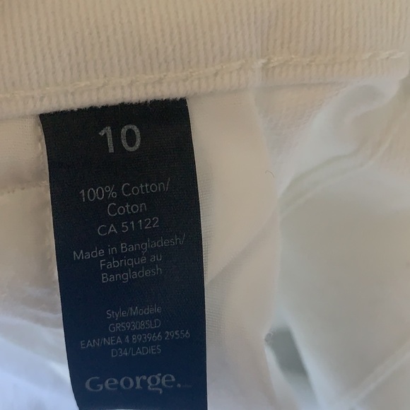 GEORGE White 100% Cotton Length Skirt Size 10 - Picture 5 of 9